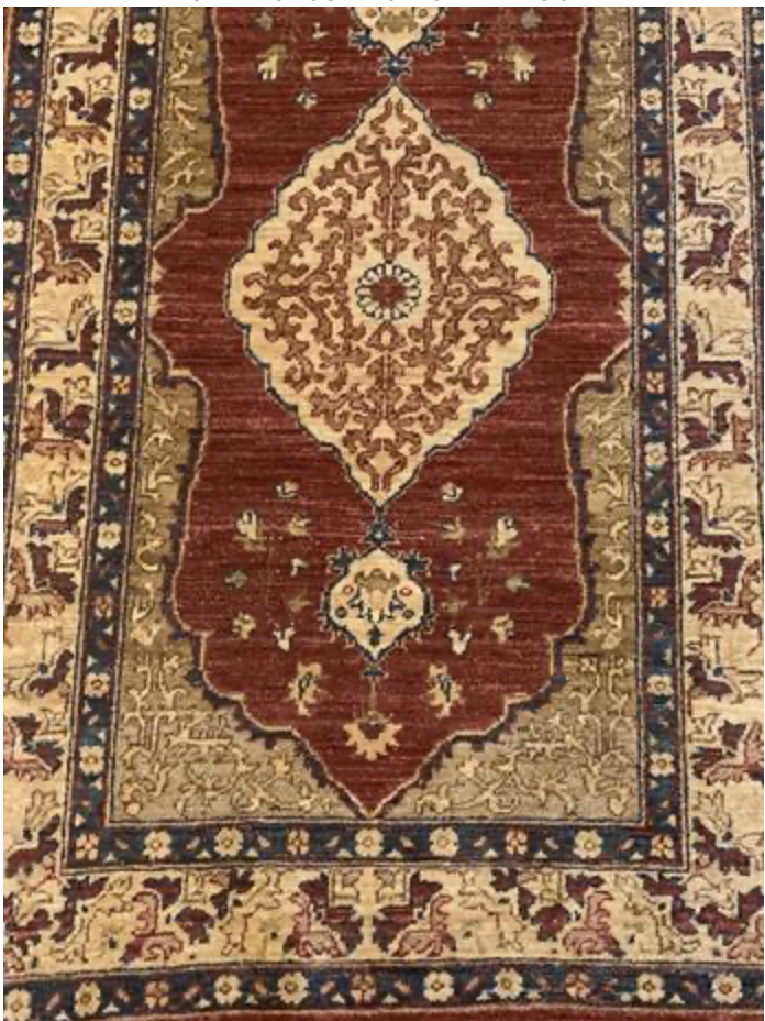 Farahan Collection - 2' 04" x 9' 09" Runner - Red Rust Beige Yellow Camel - Hand Knotted Wool Traditional Classic Runner