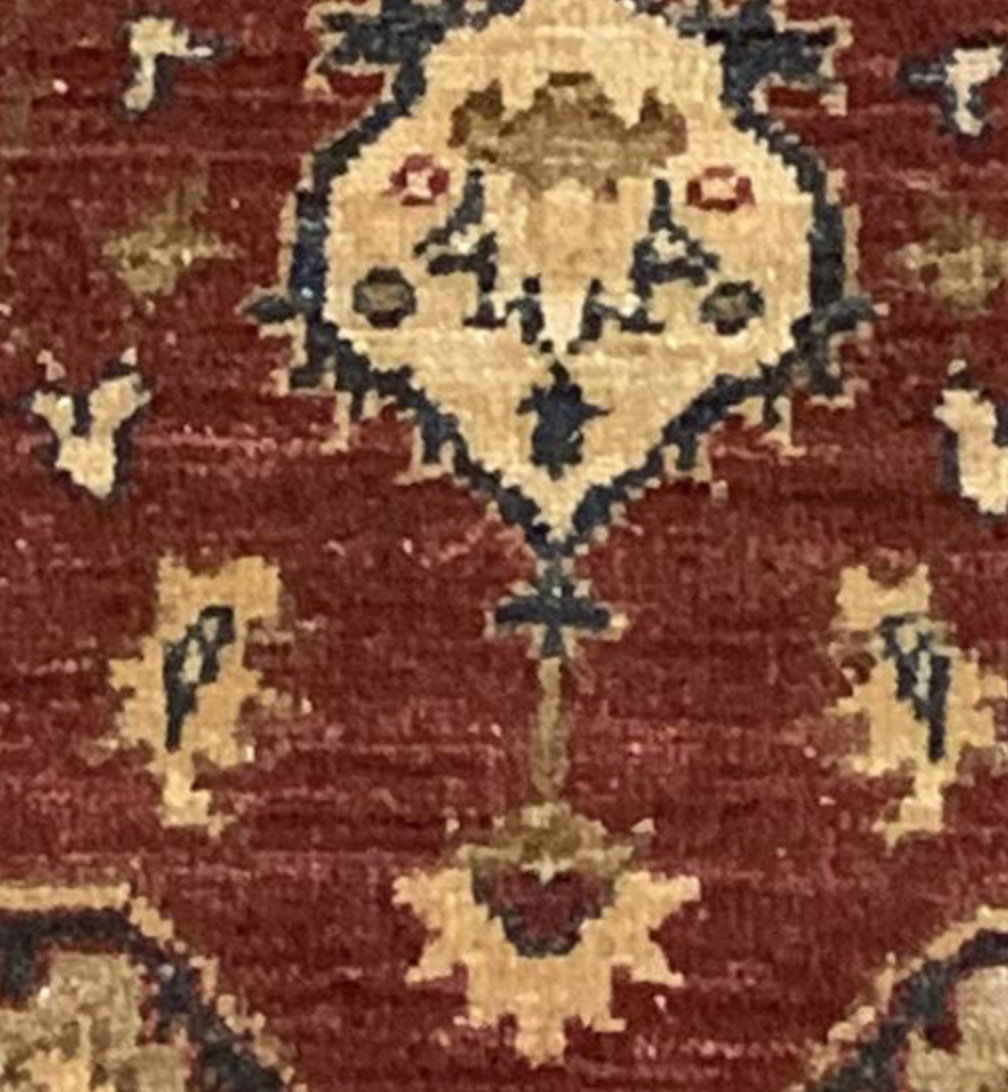 Farahan Collection - 2' 04" x 9' 09" Runner - Red Rust Beige Yellow Camel - Hand Knotted Wool Traditional Classic Runner