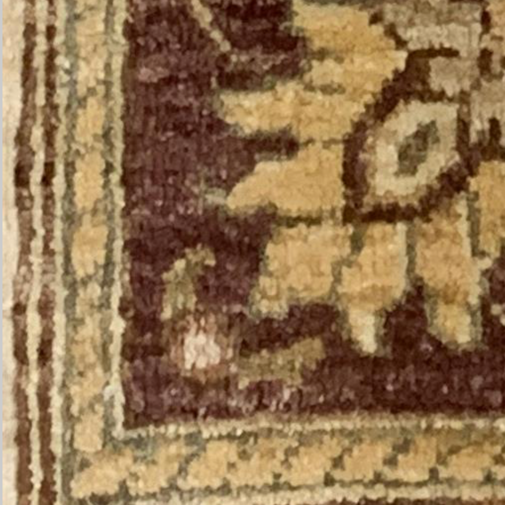 Farahan Collection - 2' 10" x 11' 07" Runner - Ivory Brown Red - Hand Knotted Wool Traditional Classic Runner