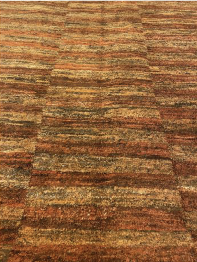 Gurkha Nepal - 6' 08" x 9' 07" Rug - Rust Multicolor - Hand Made Tibetan Weave Wool Rustic Rug