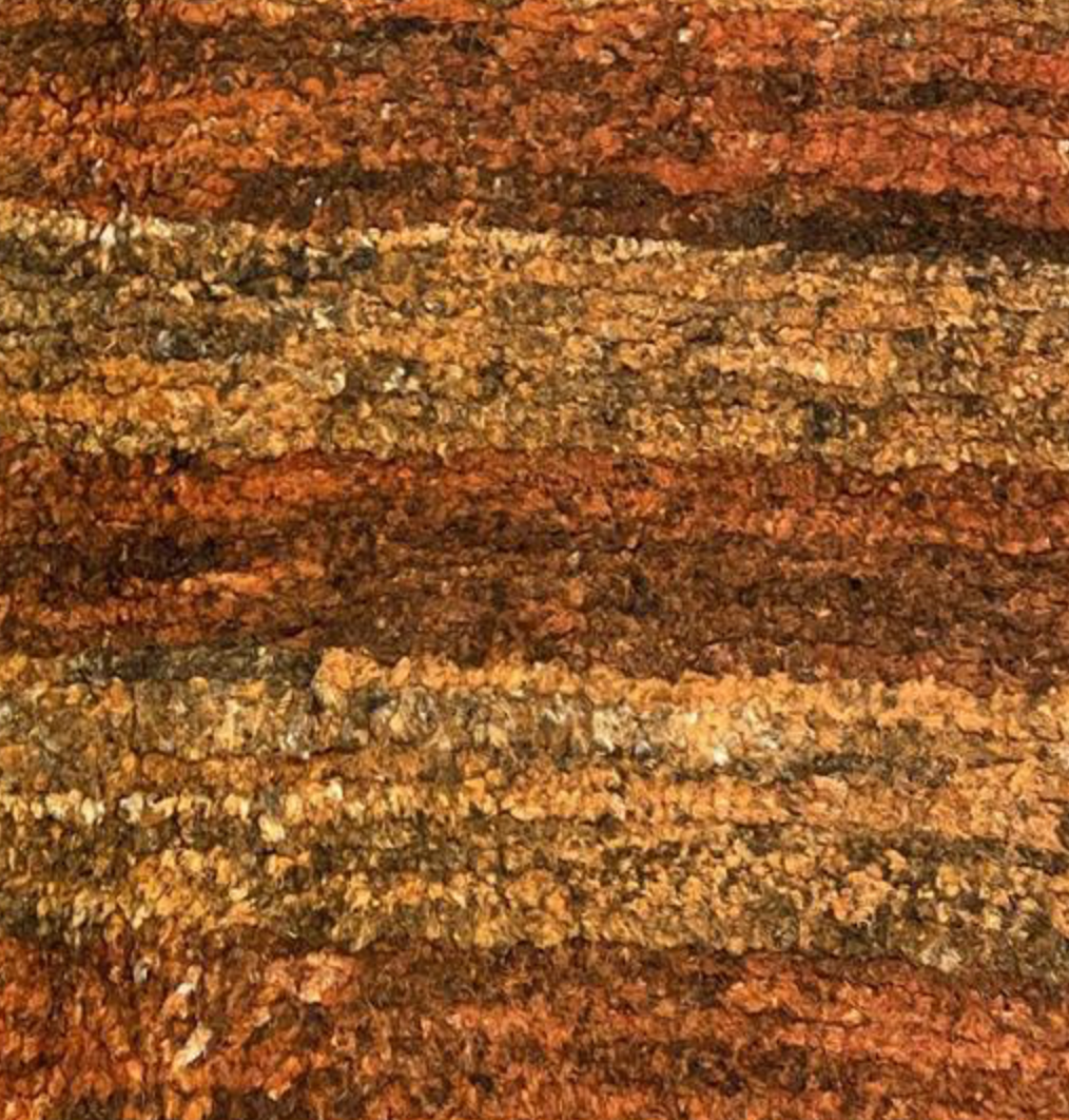 Gurkha Nepal - 6' 08" x 9' 07" Rug - Rust Multicolor - Hand Made Tibetan Weave Wool Rustic Rug