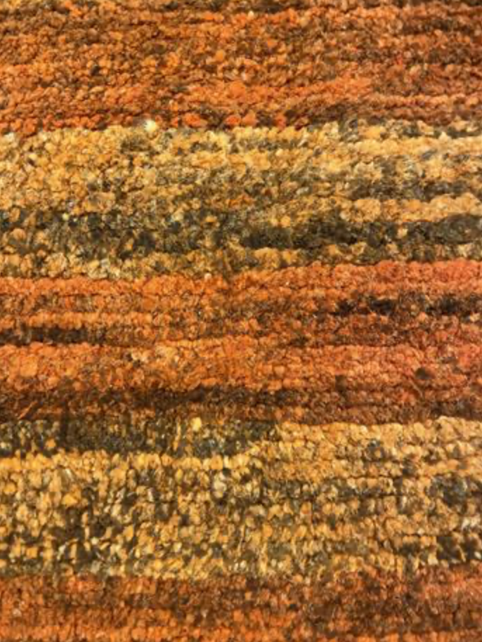 Gurkha Nepal - 6' 08" x 9' 07" Rug - Rust Multicolor - Hand Made Tibetan Weave Wool Rustic Rug