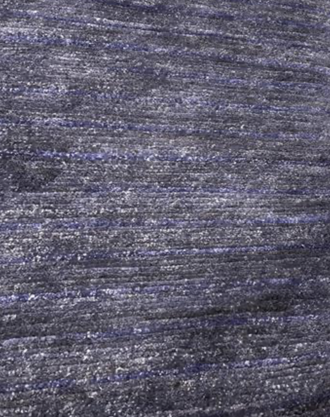 Gurkha Nepal - 7' 04" x 10' 08" Rug - Blue - Hand Made Tibetan Weave Wool Rustic Rug
