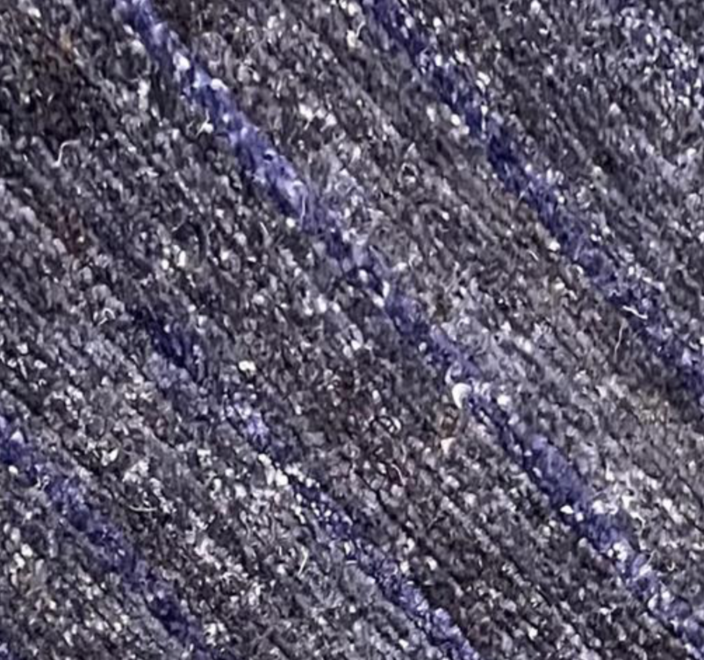 Gurkha Nepal - 7' 04" x 10' 08" Rug - Blue - Hand Made Tibetan Weave Wool Rustic Rug