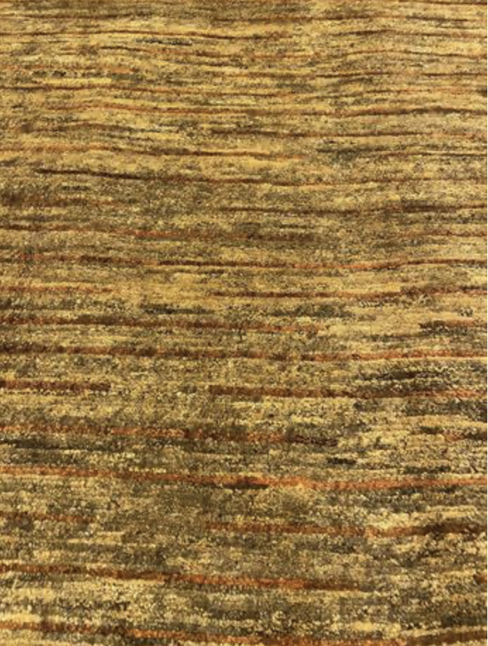 Gurkha Nepal - 8' 08" x 8' 10" Square Rug - Rust Brown Peach - Hand Made Tibetan Weave Wool Rustic Rug