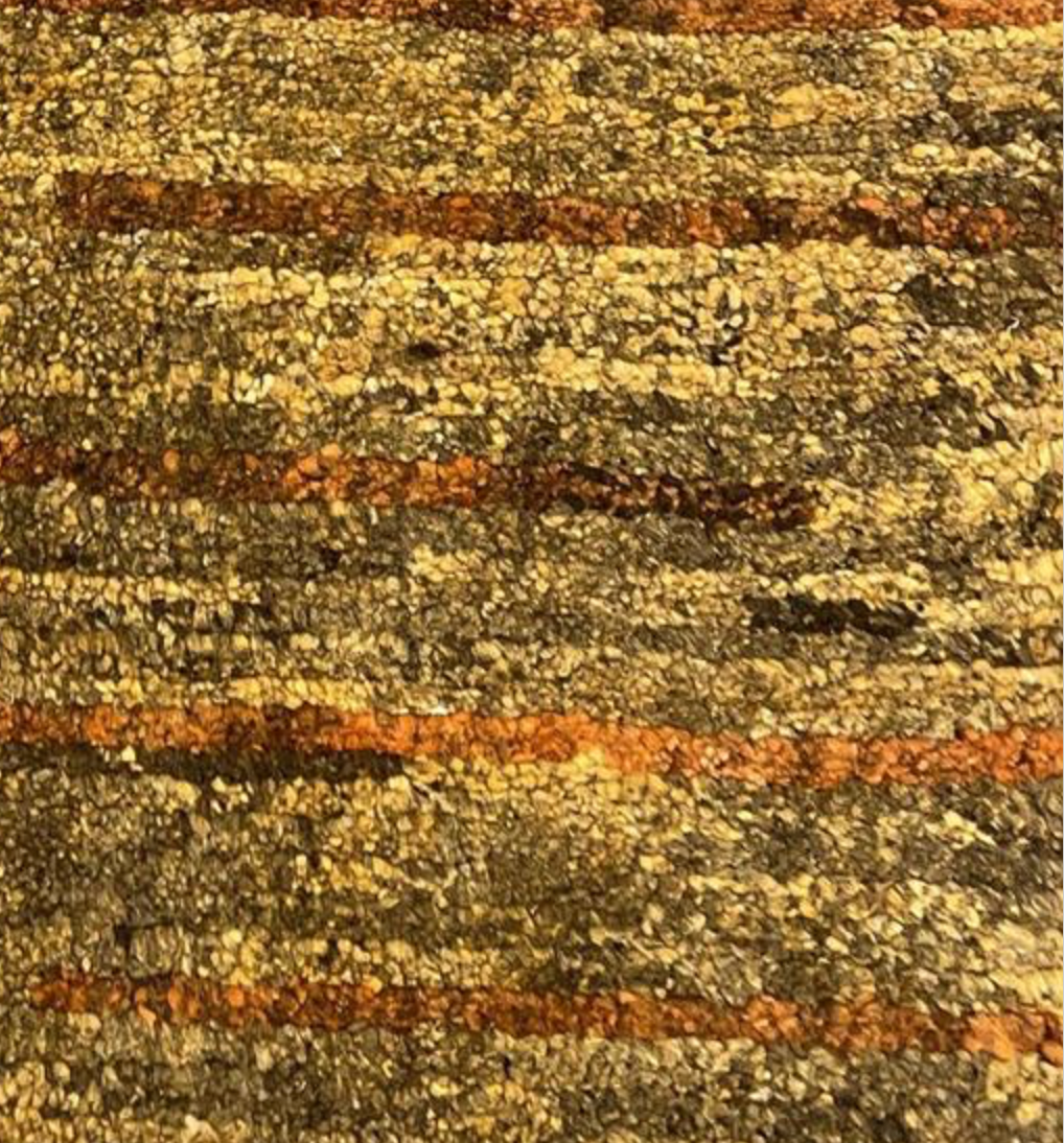 Gurkha Nepal - 8' 08" x 8' 10" Square Rug - Rust Brown Peach - Hand Made Tibetan Weave Wool Rustic Rug