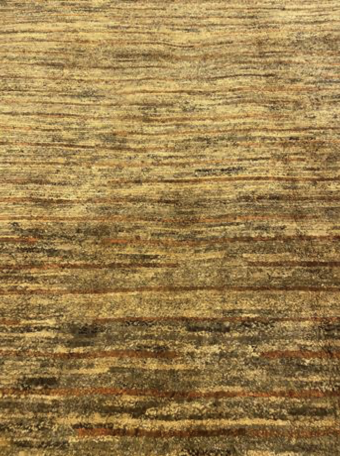 Gurkha Nepal - 8' 08" x 8' 10" Square Rug - Rust Brown Peach - Hand Made Tibetan Weave Wool Rustic Rug