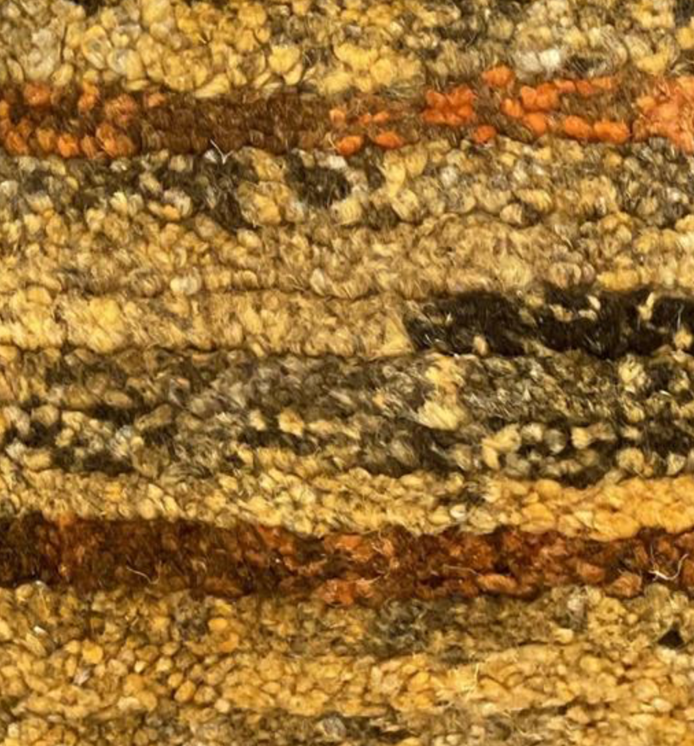 Gurkha Nepal - 8' 08" x 8' 10" Square Rug - Rust Brown Peach - Hand Made Tibetan Weave Wool Rustic Rug