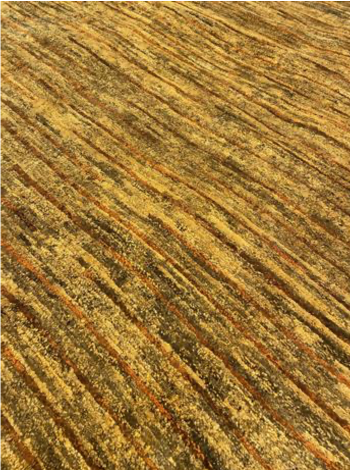 Gurkha Nepal - 8' 08" x 8' 10" Square Rug - Rust Brown Peach - Hand Made Tibetan Weave Wool Rustic Rug