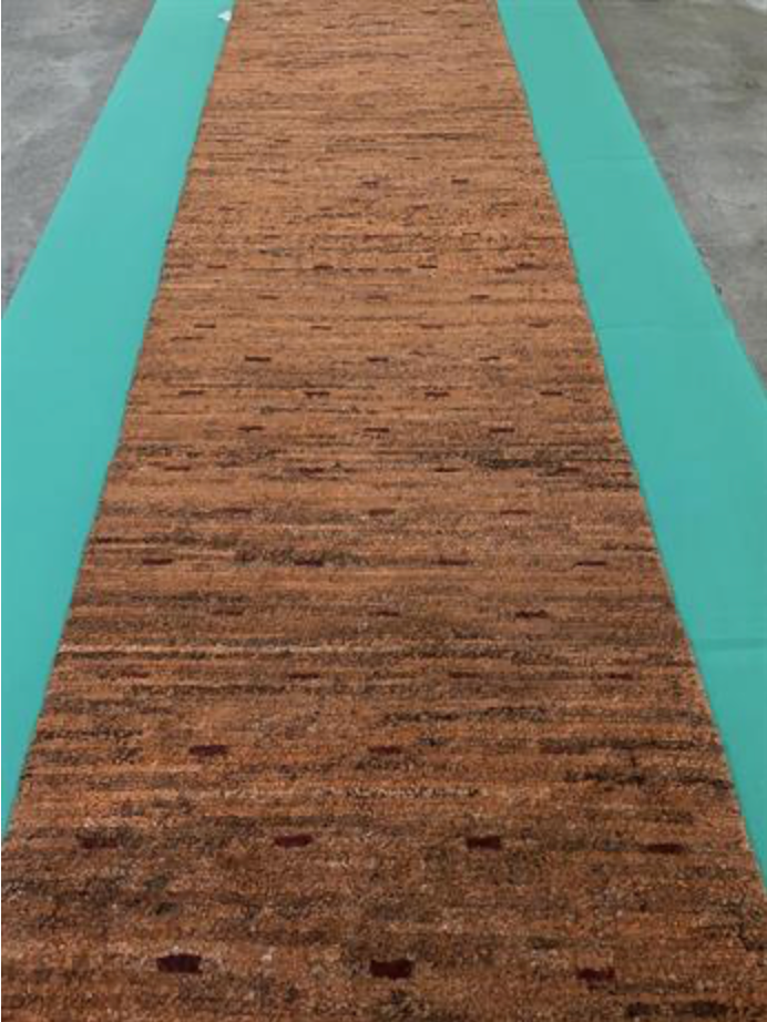 Gurkha Nepal - 3' 00" x 11' 02" Runner - Rust Brown Red - Hand Made Tibetan Weave Wool Rustic Runner