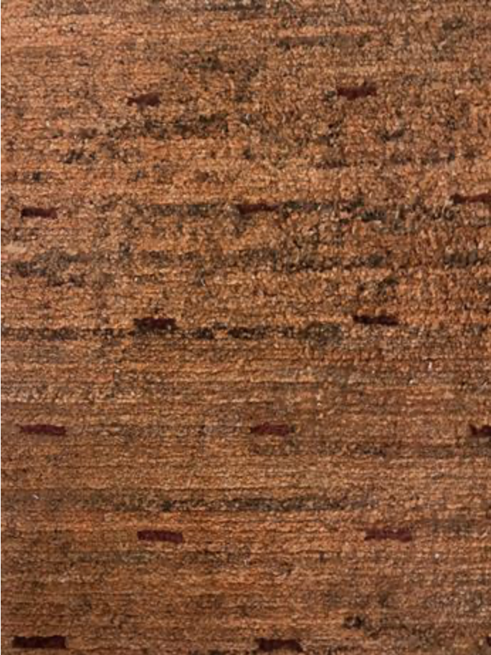 Gurkha Nepal - 3' 00" x 11' 02" Runner - Rust Brown Red - Hand Made Tibetan Weave Wool Rustic Runner