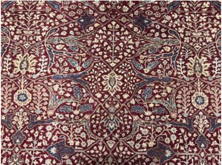 Haji Jalili Classic Rug - 9' 01" x 11' 05" Rug - Red Ivory - Hand Knotted Wool Traditional Haji Jalili Rug