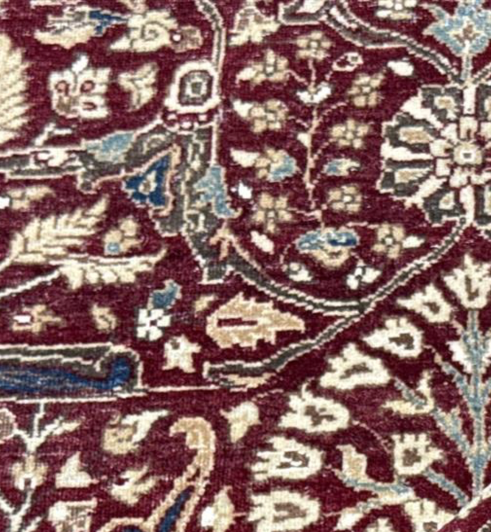 Haji Jalili Classic Rug - 9' 01" x 11' 05" Rug - Red Ivory - Hand Knotted Wool Traditional Haji Jalili Rug