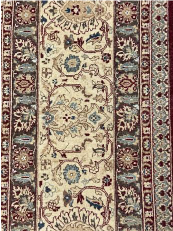 Haji Jalili Classic Rug - 9' 01" x 11' 05" Rug - Red Ivory - Hand Knotted Wool Traditional Haji Jalili Rug