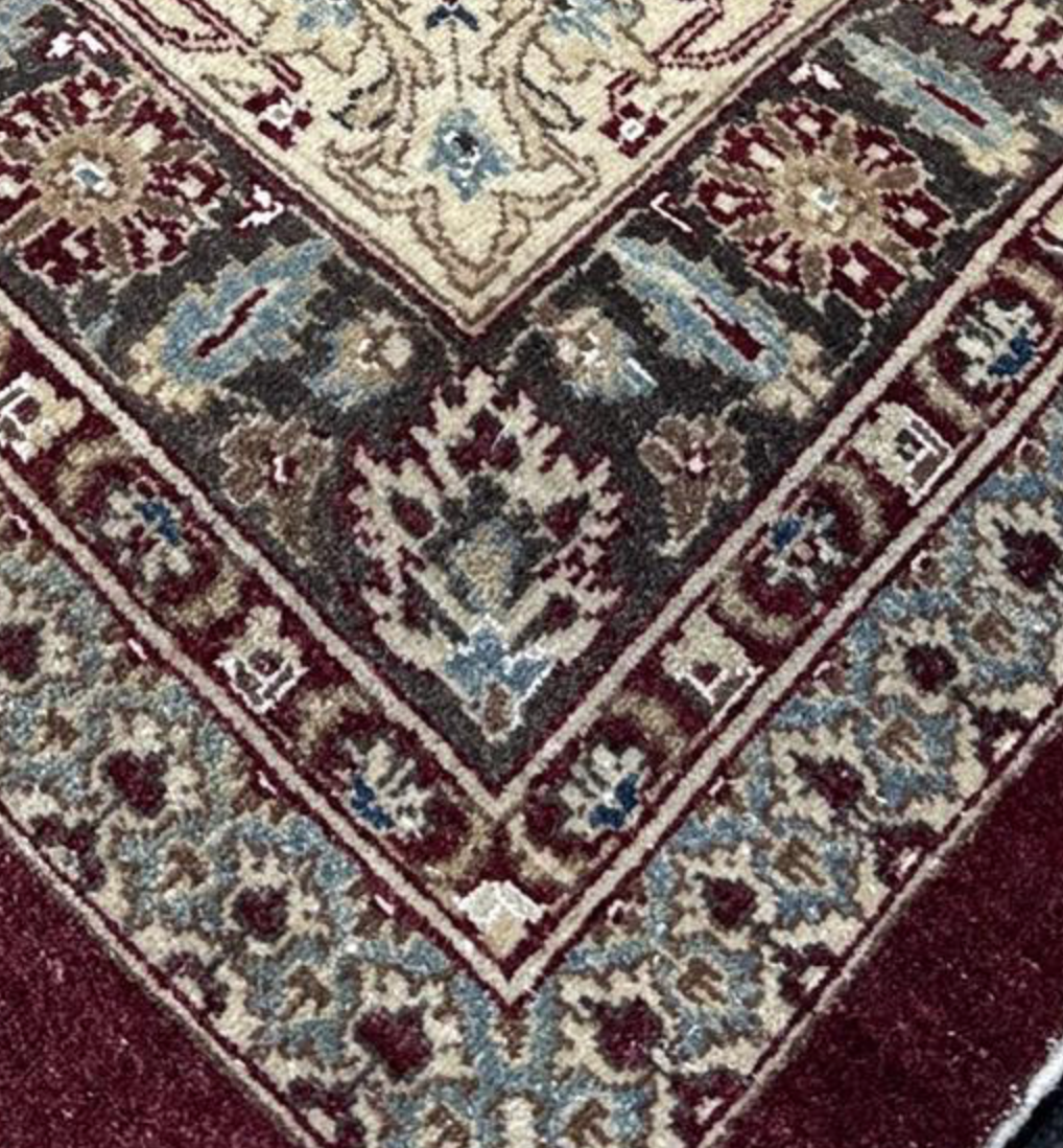 Haji Jalili Classic Rug - 9' 01" x 11' 05" Rug - Red Ivory - Hand Knotted Wool Traditional Haji Jalili Rug