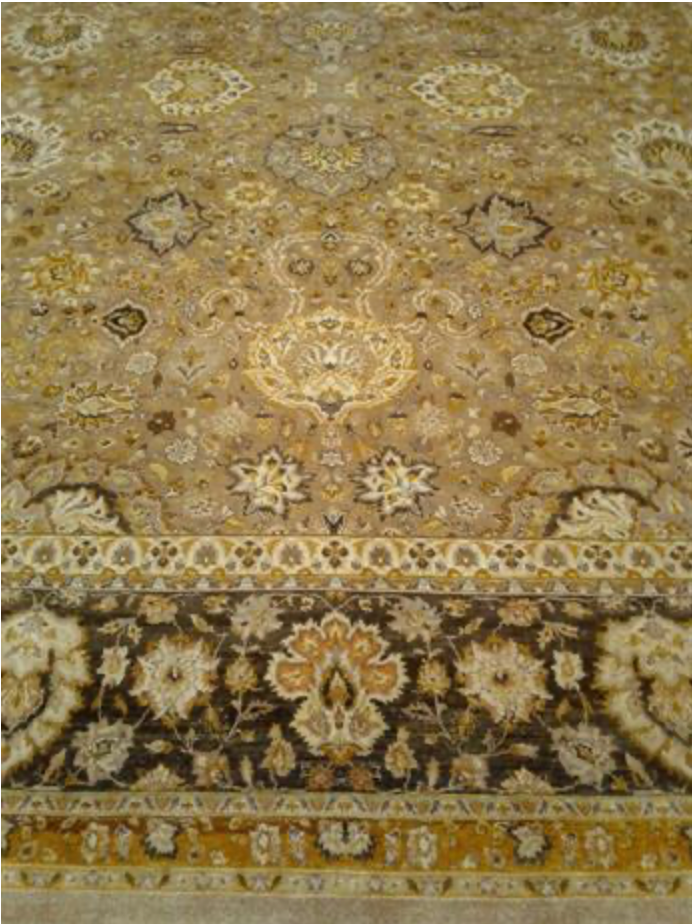 Haji Jalili Classic Rug - 11' 11" x 14' 09" Rug - Gold & Brown - Hand Knotted Wool Traditional Haji Jalili Rug