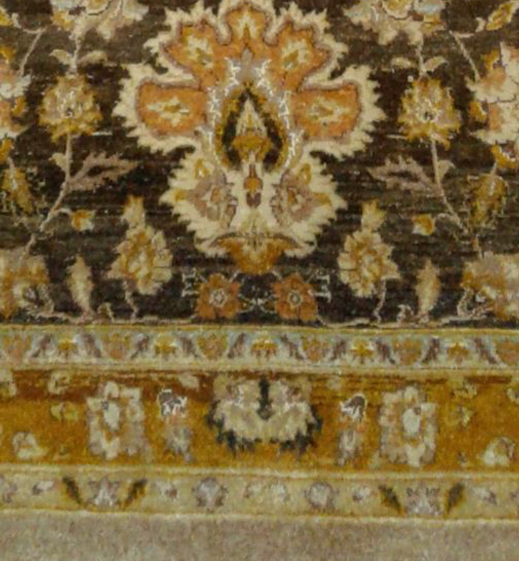 Haji Jalili Classic Rug - 11' 11" x 14' 09" Rug - Gold & Brown - Hand Knotted Wool Traditional Haji Jalili Rug