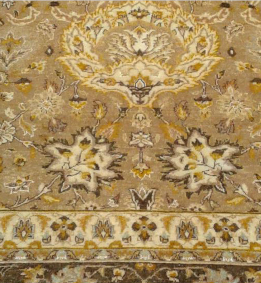 Haji Jalili Classic Rug - 11' 11" x 14' 09" Rug - Gold & Brown - Hand Knotted Wool Traditional Haji Jalili Rug