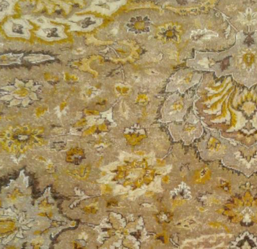 Haji Jalili Classic Rug - 11' 11" x 14' 09" Rug - Gold & Brown - Hand Knotted Wool Traditional Haji Jalili Rug