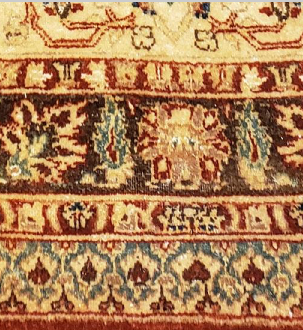 Haji Jalili Classic Rug - 10' 01" x 14' 01" Rug - Red & Ivory - Hand Knotted Wool Traditional Haji Jalili Rug