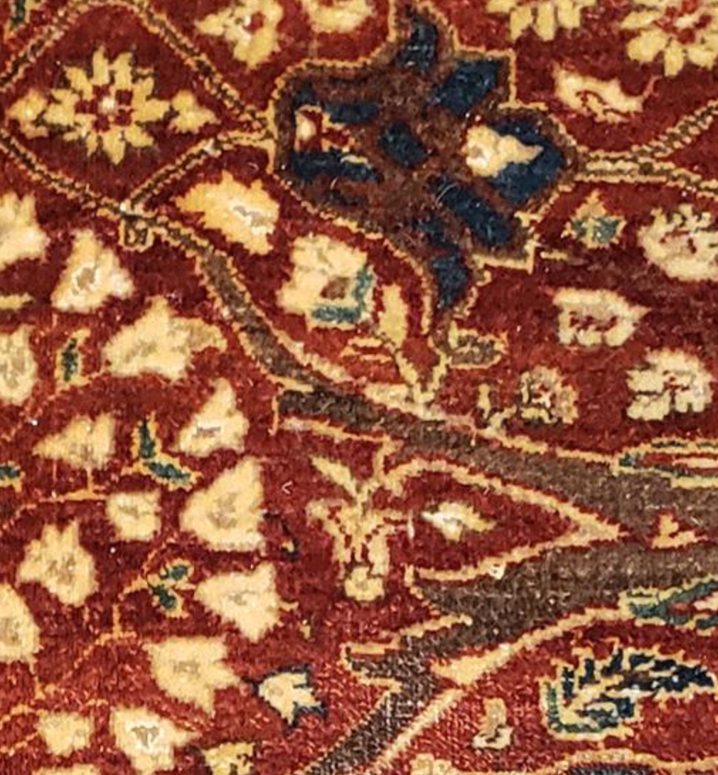 Haji Jalili Classic Rug - 10' 01" x 14' 01" Rug - Red & Ivory - Hand Knotted Wool Traditional Haji Jalili Rug