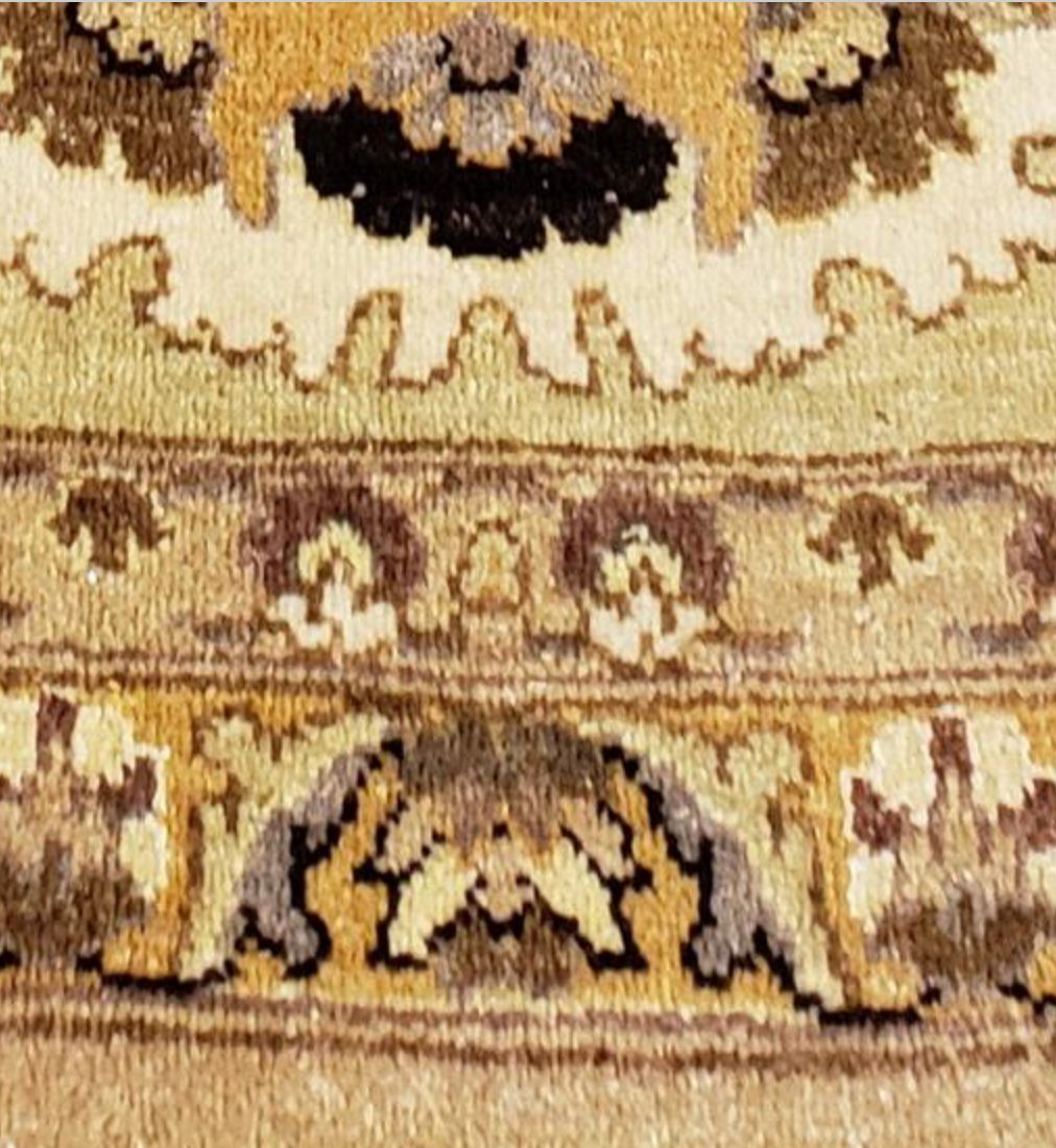Haji Jalili Classic Rug - 8' 00" x 11' 05" Rug - Light Brown & Ivory Floral - Hand Knotted Wool Traditional Haji Jalili Rug