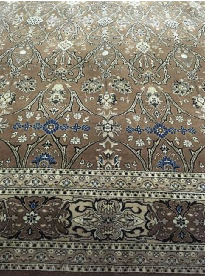 Haji Jalili Classic Rug - 8' 01" x 10' 02" Rug - Camel & Light Brown Floral - Hand Knotted Wool Traditional Haji Jalili Rug