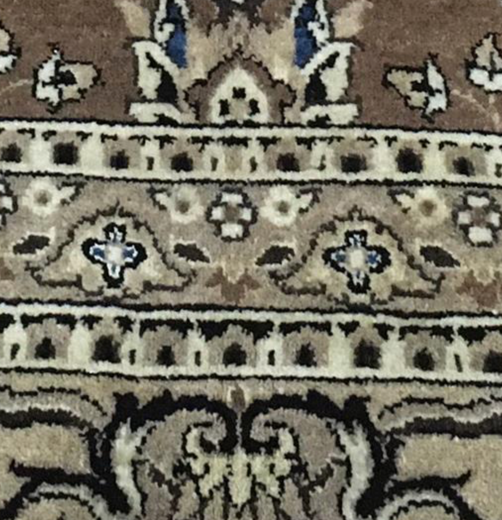 Haji Jalili Classic Rug - 8' 01" x 10' 02" Rug - Camel & Light Brown Floral - Hand Knotted Wool Traditional Haji Jalili Rug