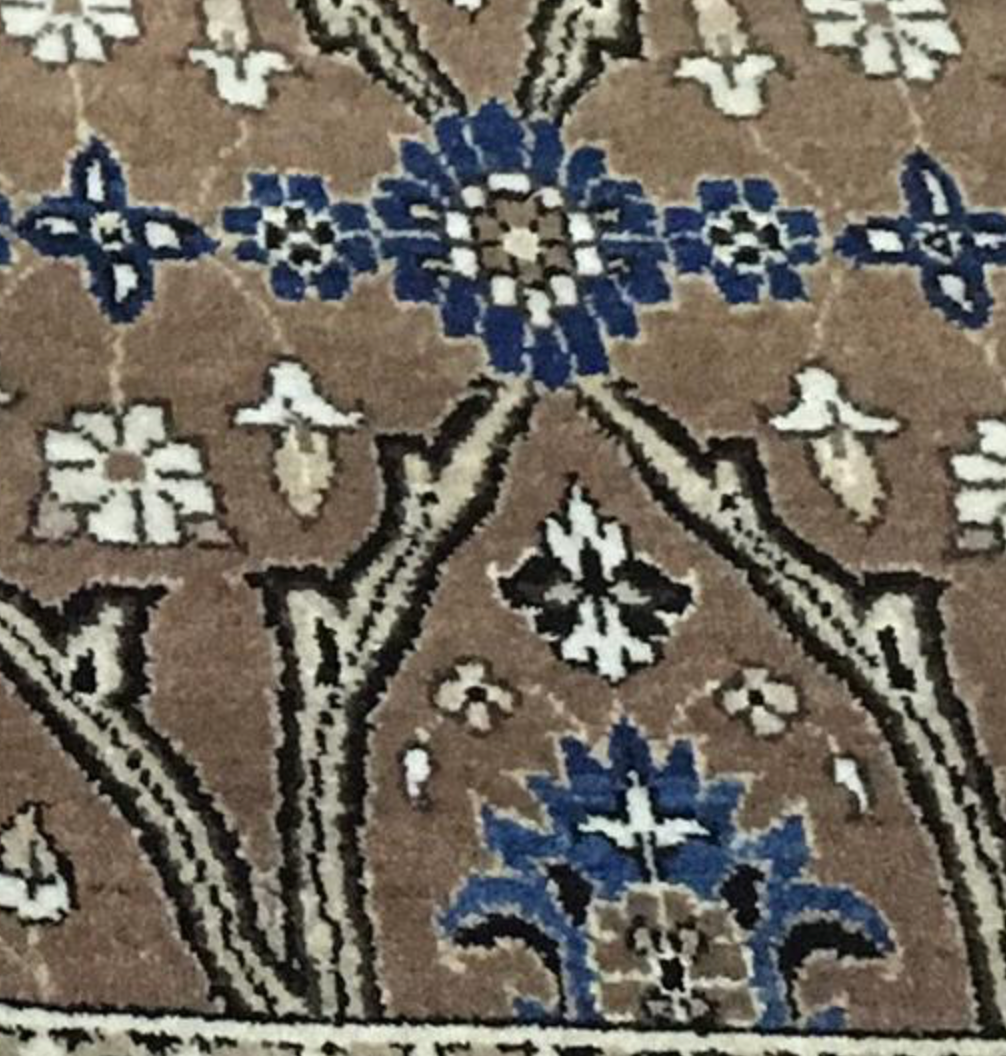 Haji Jalili Classic Rug - 8' 01" x 10' 02" Rug - Camel & Light Brown Floral - Hand Knotted Wool Traditional Haji Jalili Rug