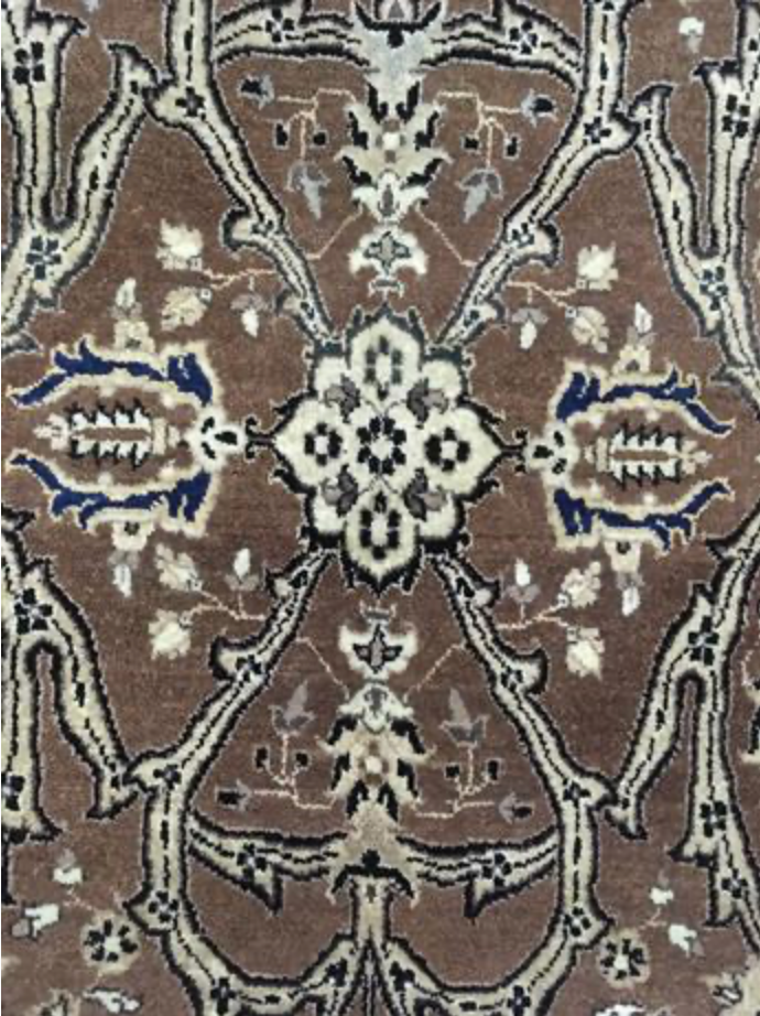Haji Jalili Classic Rug - 8' 01" x 10' 02" Rug - Camel & Light Brown Floral - Hand Knotted Wool Traditional Haji Jalili Rug