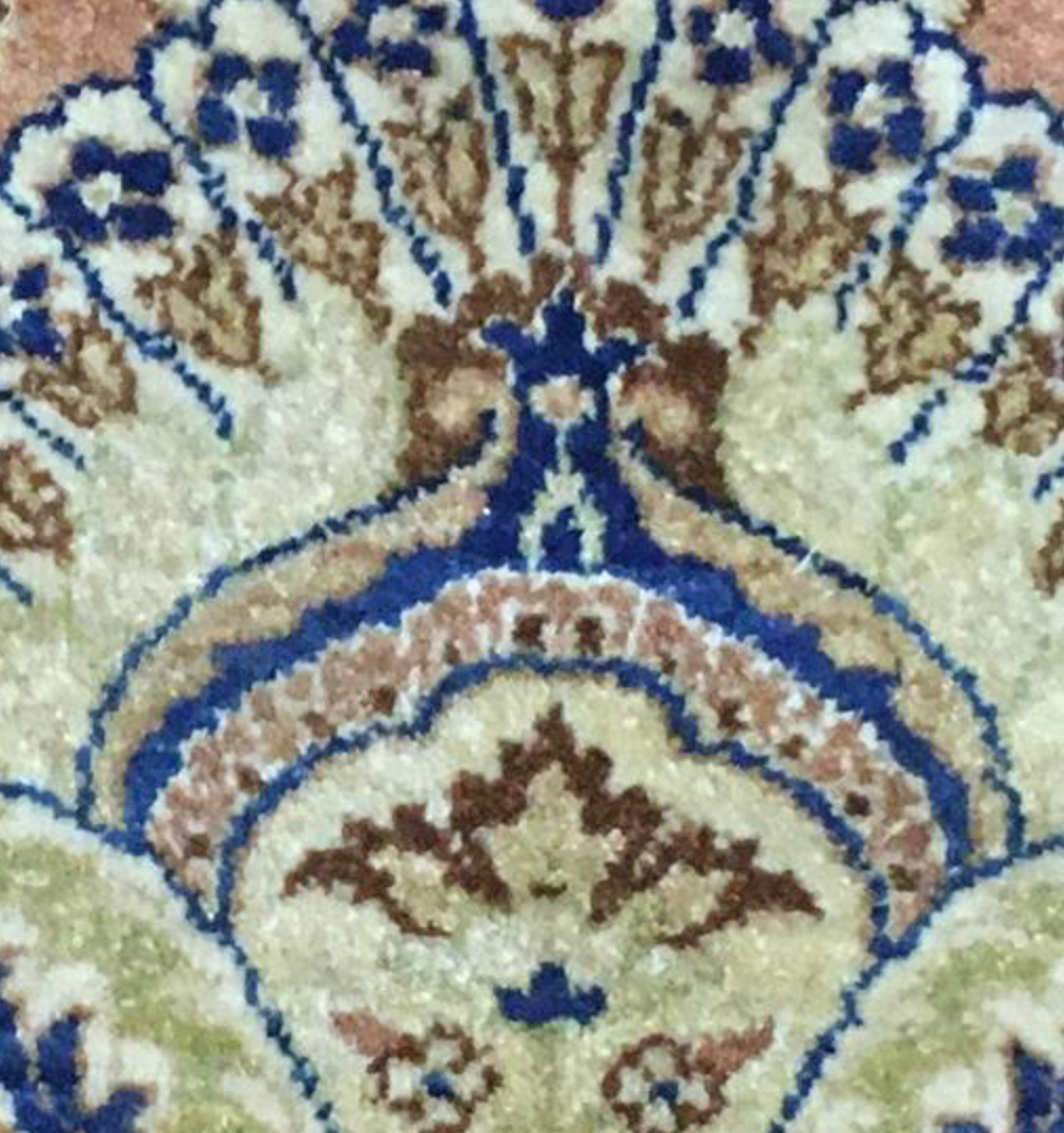 Haji Jalili Classic Rug - 9' 02" x 12' 01" Rug - Camel Brown Grey Floral - Hand Knotted Wool Traditional Haji Jalili Rug
