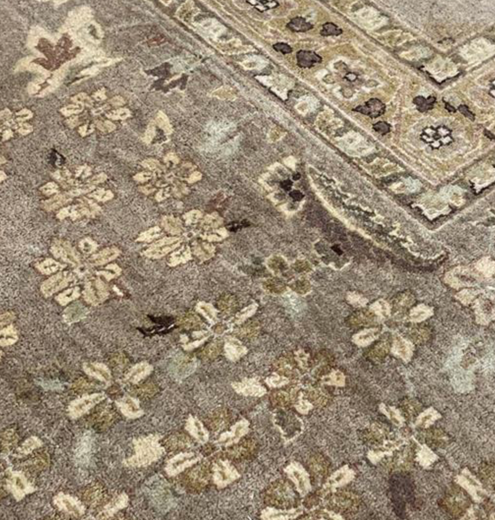 Haji Jalili Classic Rug - 11' 11" x 15' 02" Rug - Grey Floral - Hand Knotted Wool Traditional Haji Jalili Rug