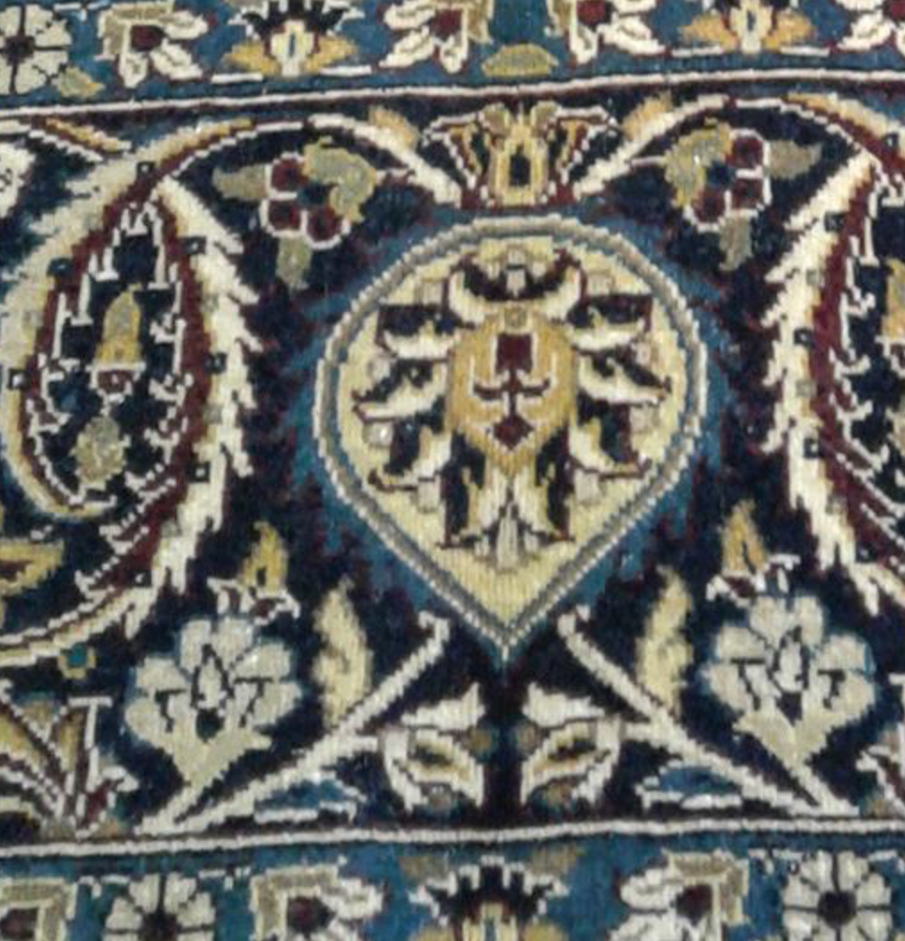 Haji Jalili Classic Rug - 6' 00" x 8' 11" Rug - Red Blue Floral - Hand Knotted Wool Traditional Haji Jalili Rug