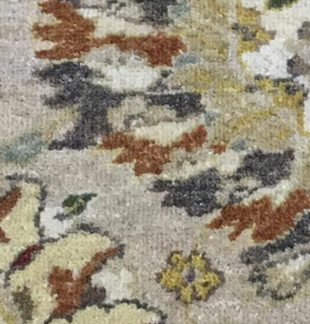 Haji Jalili Classic Rug - 4' 07" x 6' 01" Rug - Camel & Green Floral - Hand Knotted Wool Traditional Haji Jalili Rug