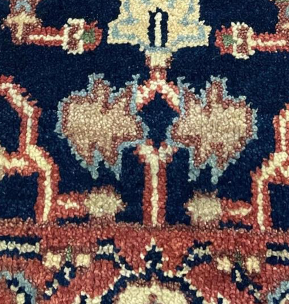 Heriz Classic Runner - 2' 06" x 10' 00" - Blue Red Beige - Hand Knotted Wool Traditional Heriz Mahal Runner