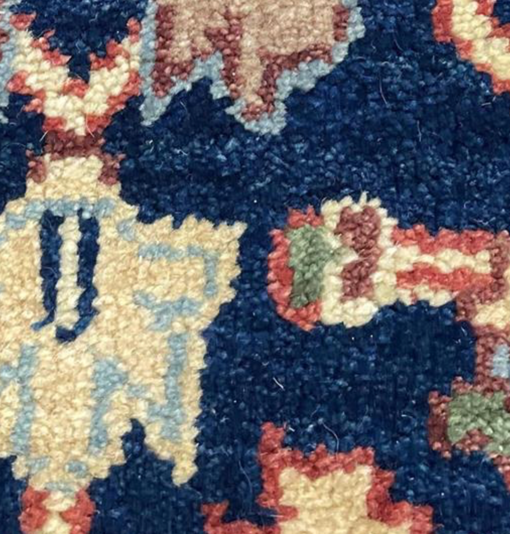 Heriz Classic Runner - 2' 06" x 10' 00" - Blue Red Beige - Hand Knotted Wool Traditional Heriz Mahal Runner