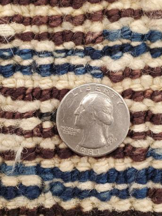 Highland Collection Rug - 8' 05" x 9' 10" - Brown & Blue - Hand Knotted Wool Tribal Rustic Modern Rug