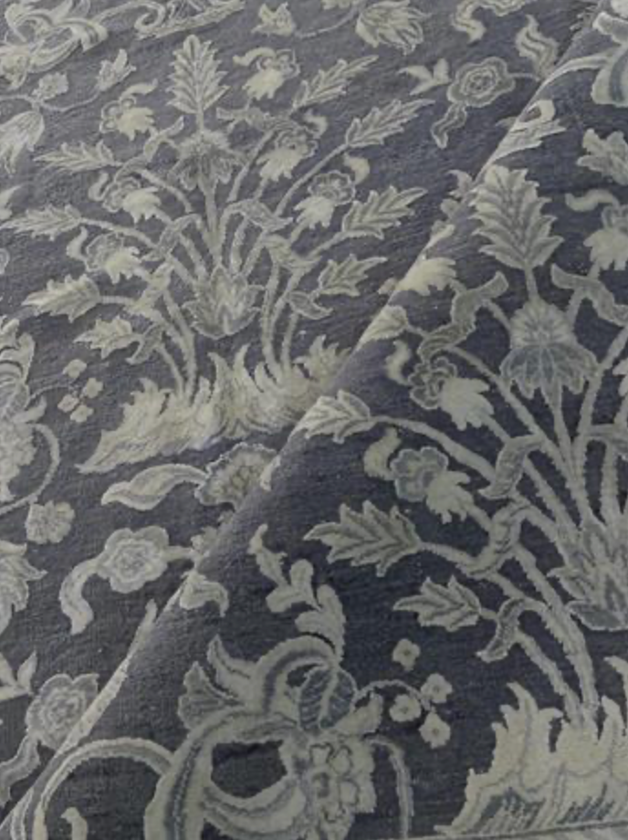 Jade Collection Rug - 10' 01" x 13' 10" - Grey - Hand Knotted Wool & Silk Classic Traditional Rug