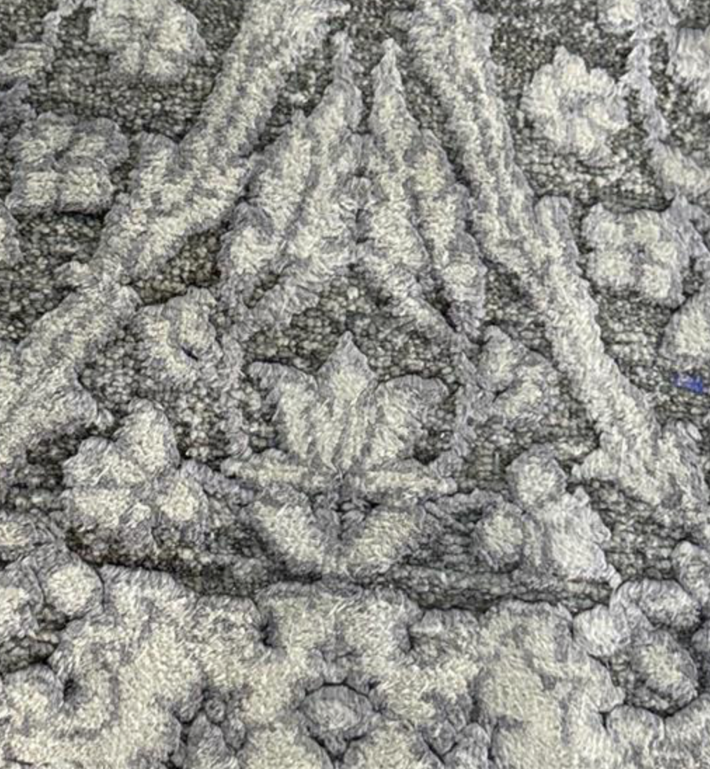 Lahore Collection Wool & Silk Runner - 3' 01" x 10' 00" - Grey & Ivory - Hand Knotted Wool & Silk Floral Classic Traditional Runner