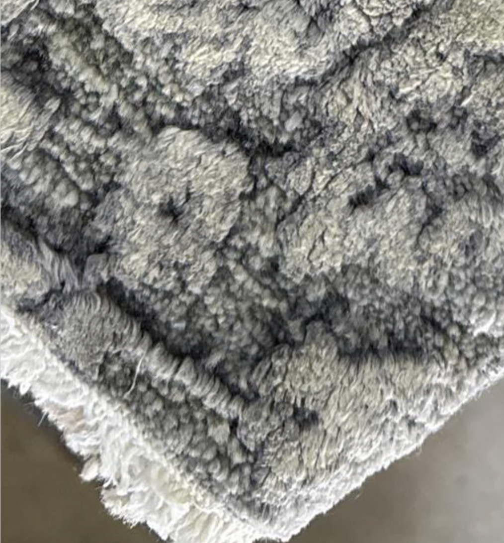 Lahore Collection Wool & Silk Runner - 3' 01" x 10' 00" - Grey & Ivory - Hand Knotted Wool & Silk Floral Classic Traditional Runner