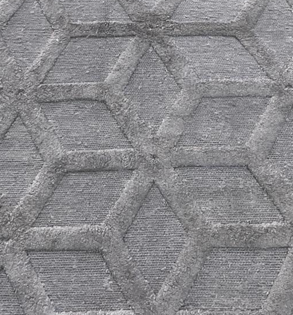 Loom Collection Rug - 10' 06" x 13' 08" - Grey - Hand Knotted Wool Modern Minimalist Contemporary Rug