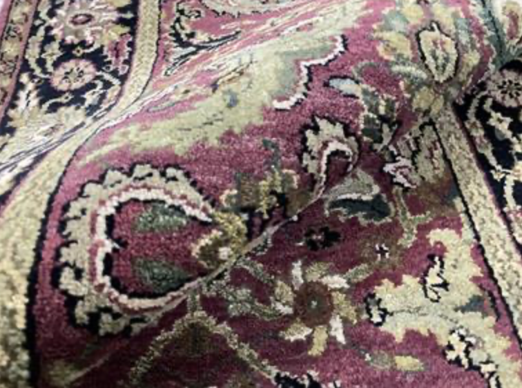 Tabriz Classic Runner - 2' 05" x 14' 01" - Dark Red & Dark Blue - Hand Knotted Wool Traditional Tabriz Runner