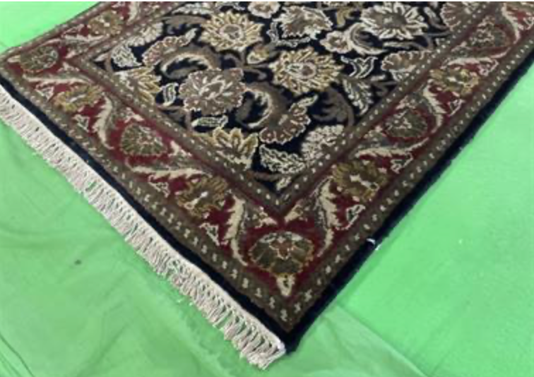 Jaipur Classic Runner - 2' 06" x 9' 10" - Red Black - Hand Knotted Wool Traditional Jaipur Runner