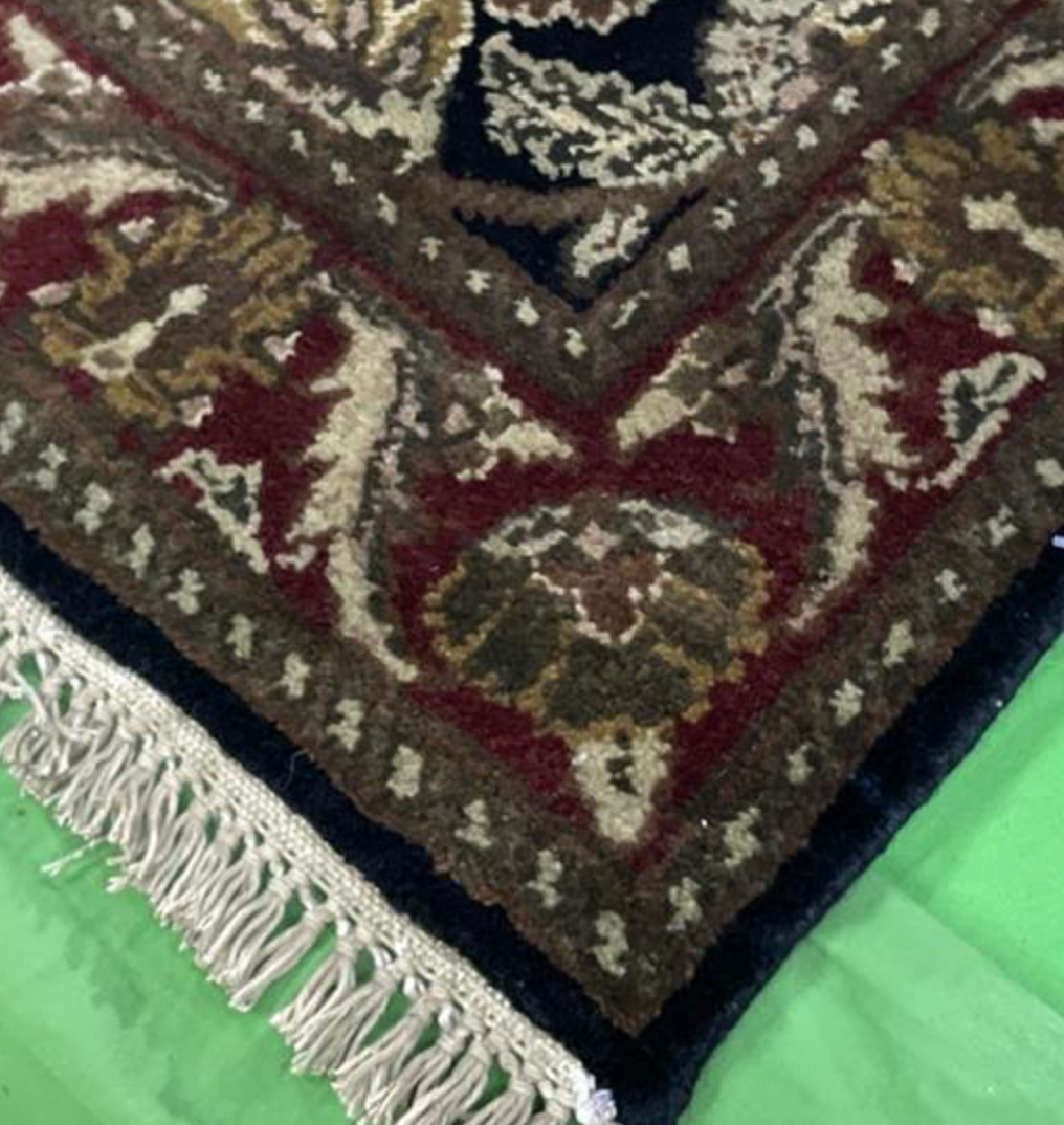 Jaipur Classic Runner - 2' 06" x 9' 10" - Red Black - Hand Knotted Wool Traditional Jaipur Runner
