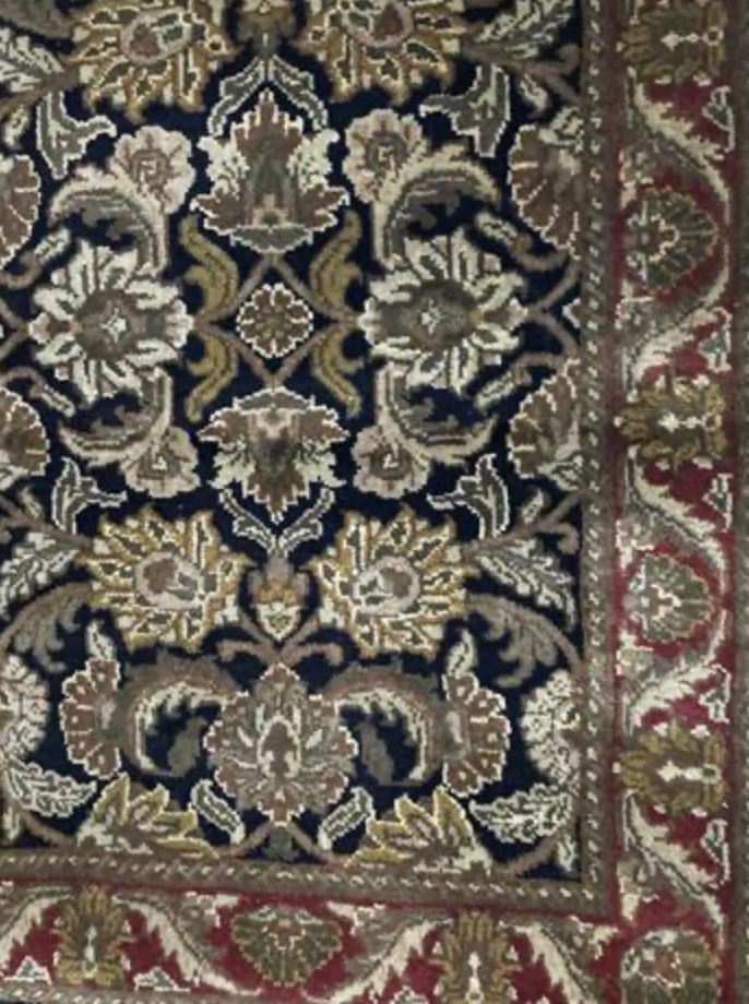 Jaipur Classic Runner - 2' 06" x 9' 10" - Red Black - Hand Knotted Wool Traditional Jaipur Runner