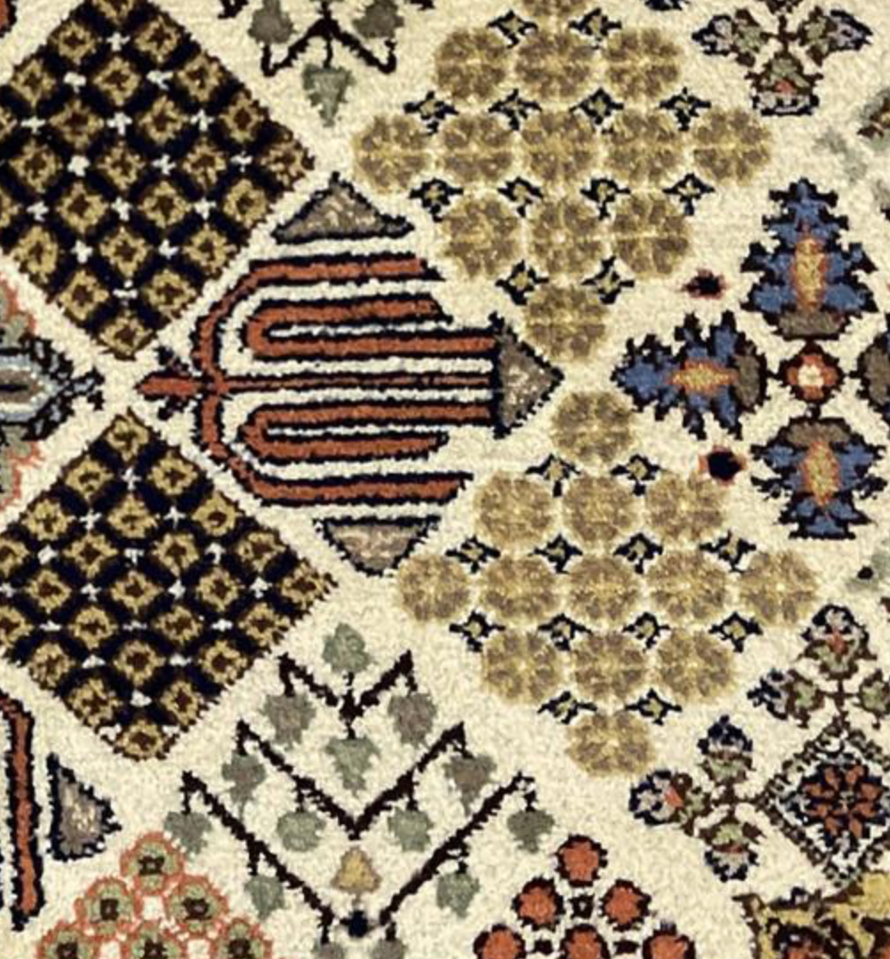 Joshagan Classic Rug - 7' 10" x 9' 09" - Rust Blue Multicolor - Hand Knotted Wool Traditional Joshagan Rug