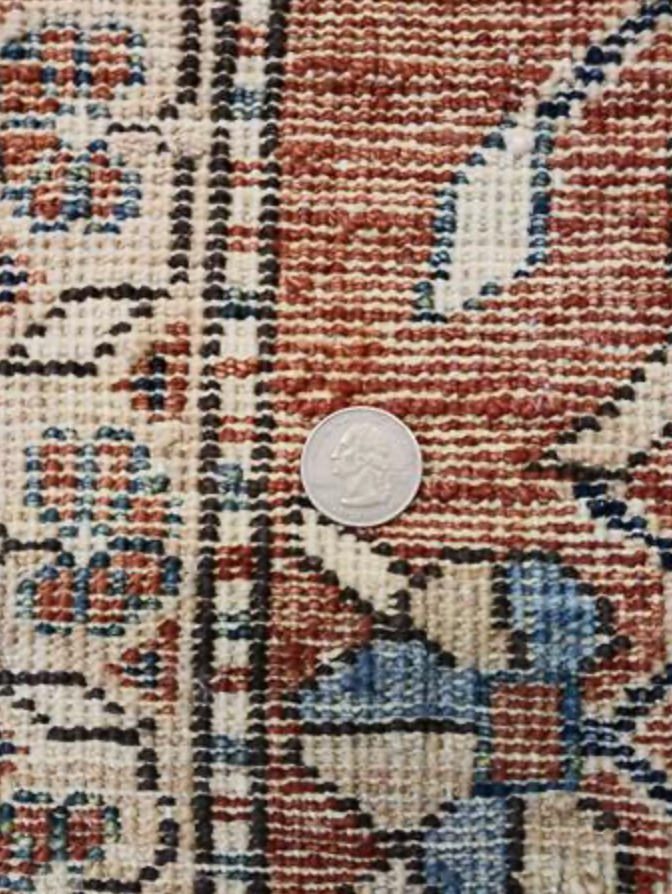 Nomad Collection - 3' 08" x 13' 00" Tribal Runner - Black Rust Gold - Hand Knotted Wool Rustic Boho Runner