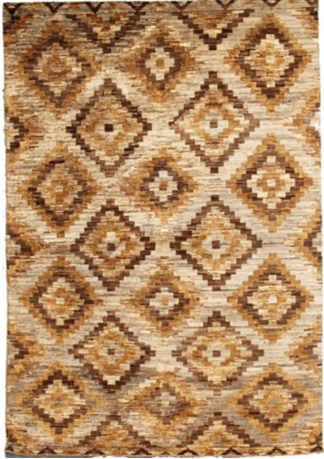Opal Collection - 5' 05" x 7' 10" - Brown Beige Camel Grey - Hand Knotted Wool Geometric Modern Rug