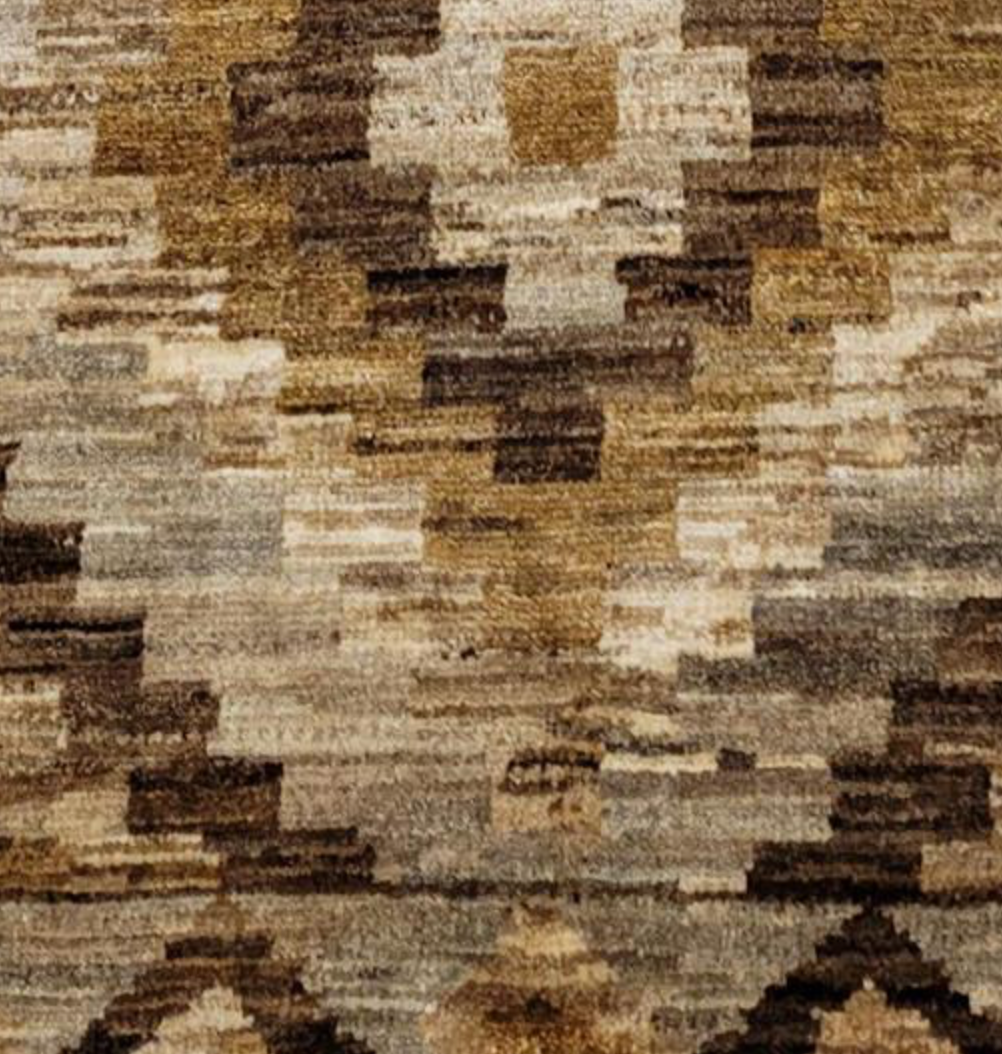 Opal Collection - 5' 05" x 7' 10" - Brown Beige Camel Grey - Hand Knotted Wool Geometric Modern Rug