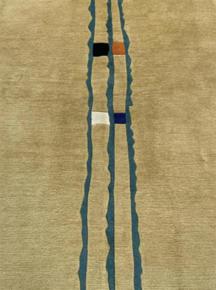 Himalayo Collection Rug - 5' 08" x 8' 00" - Brown - Hand Made Tibetan Weave Wool Tribal Rustic Boho Modern Rug